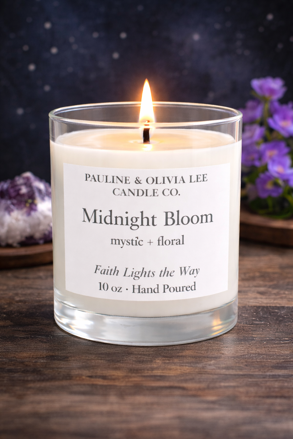 Midnight Bloom • 10 oz Artisan Candle