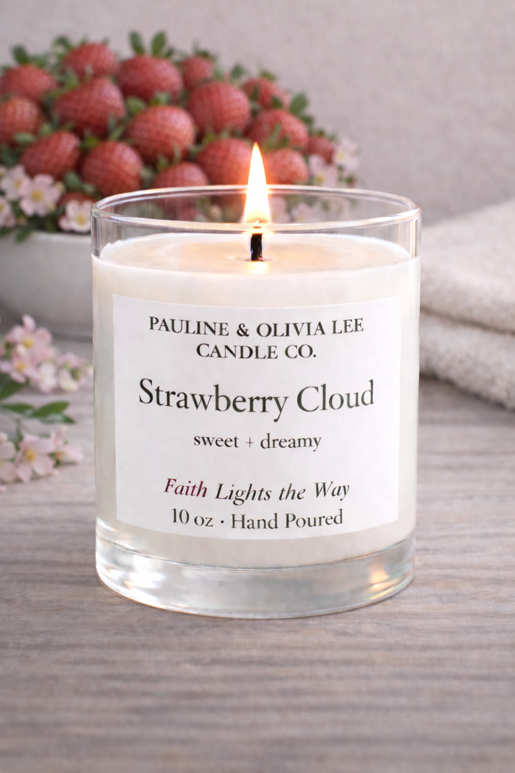 Strawberry Cloud • 10 oz Artisan Candle