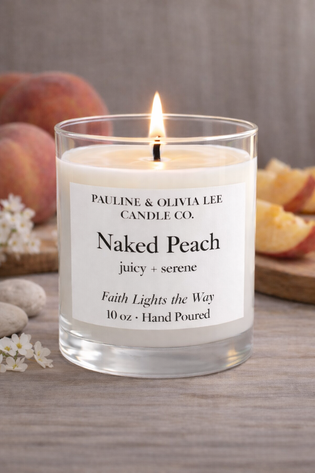 Naked Peach • 10 oz Artisan Candle